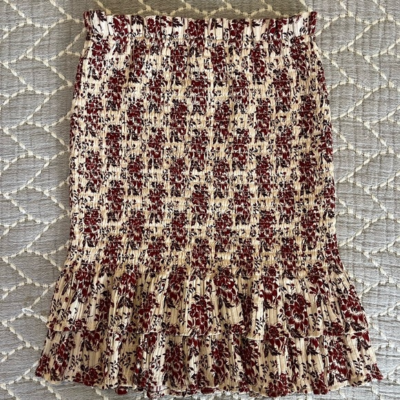 SIR. THE LABEL smocked ruffle floral skirt size small - Picture 3 of 8